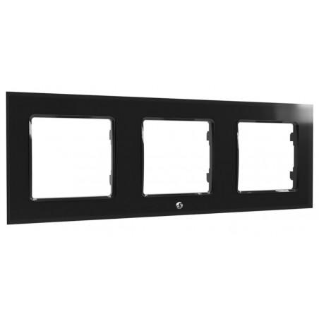Shelly Wall Frame 3 - czarna ramka do przełączników Shelly