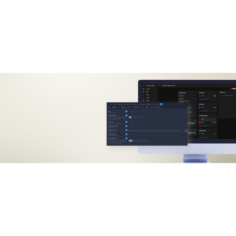 SONOFF MINI-ZB2GS-L: Konfiguracja monitora w aplikacji Screen Assistant (ZIGIT). Sterowanie Zigbee.
