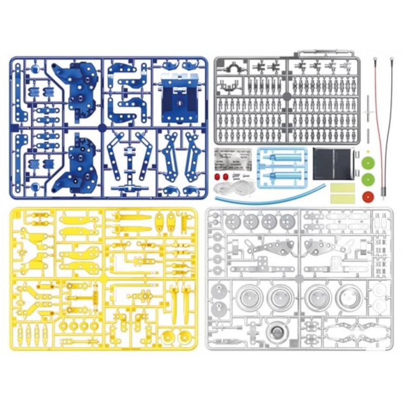 Zestaw konstrukcyjny KSR17 12 w 1 - model robota zasilany energią słoneczną, płyty montażowe, panel słoneczny.