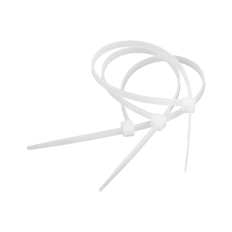 Opaska zaciskowa biała 2,5 mm Cabletech - 100 szt.