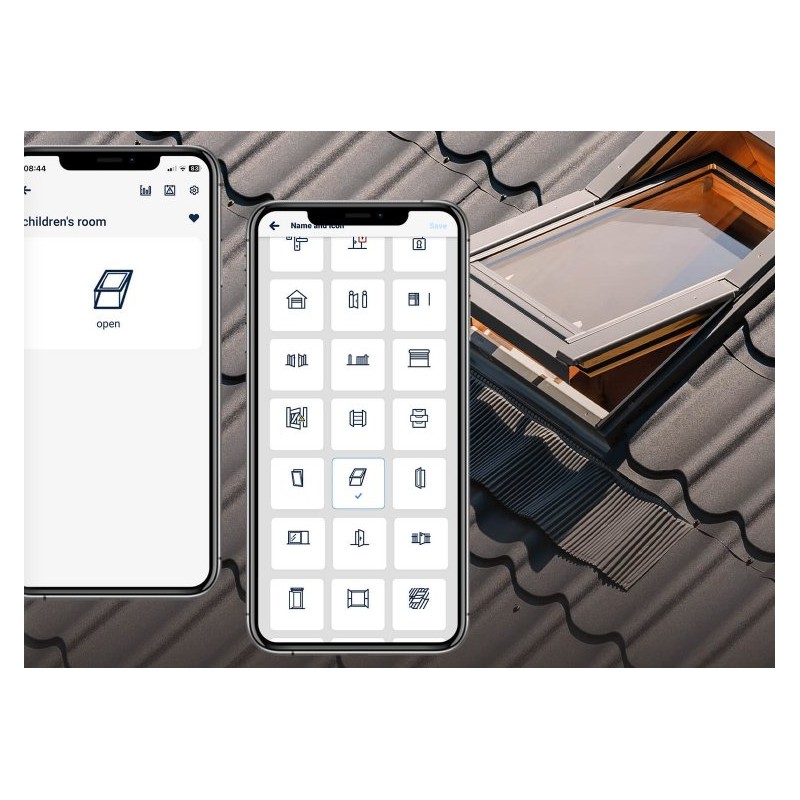 BleBox openSensor: aplikacja na smartfonie sterująca oknem dachowym. Monitoruj stan okna WiFi.