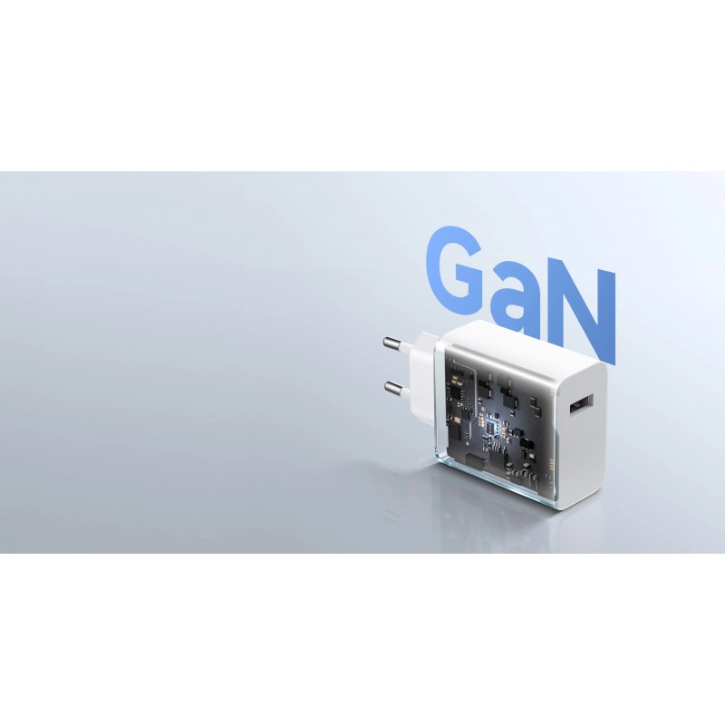 Xiaomi 100W GaN ładowarka USB Type-A Ładowarka sieciowa Xiaomi 100W GaN EU - szybkie ładowanie urządzeń. Biały design, wtyczka EU.