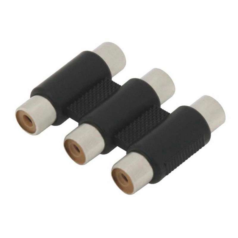 Adapter RCA 3x gniazdo - przedłużenie kabli AV