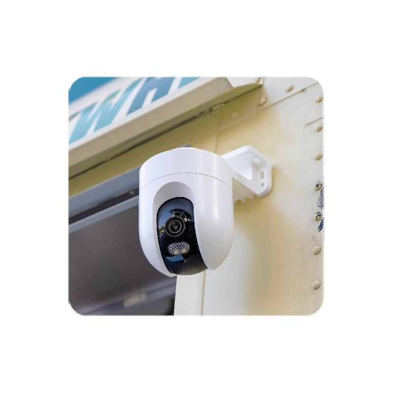 Xiaomi Outdoor Camera CW400 - zewnętrzna kamera WiFi 2.5K (1440p) zamontowana na ścianie, idealna do monitoringu.