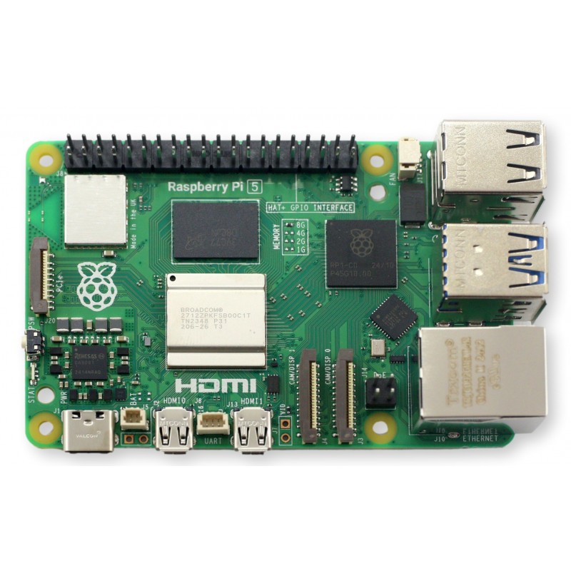 Raspberry Pi 5 - płyta główna Raspberry Pi 5 8GB RAM – płyta główna Raspberry Pi 5 z portami HDMI, USB, Ethernet i GPIO. Idealna do serwerów IoT.
