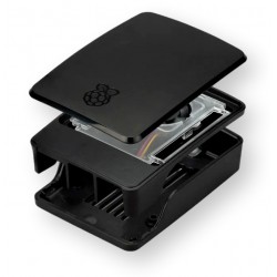 Obudowa Raspberry Pi 5 czarno-szara z wentylatorem