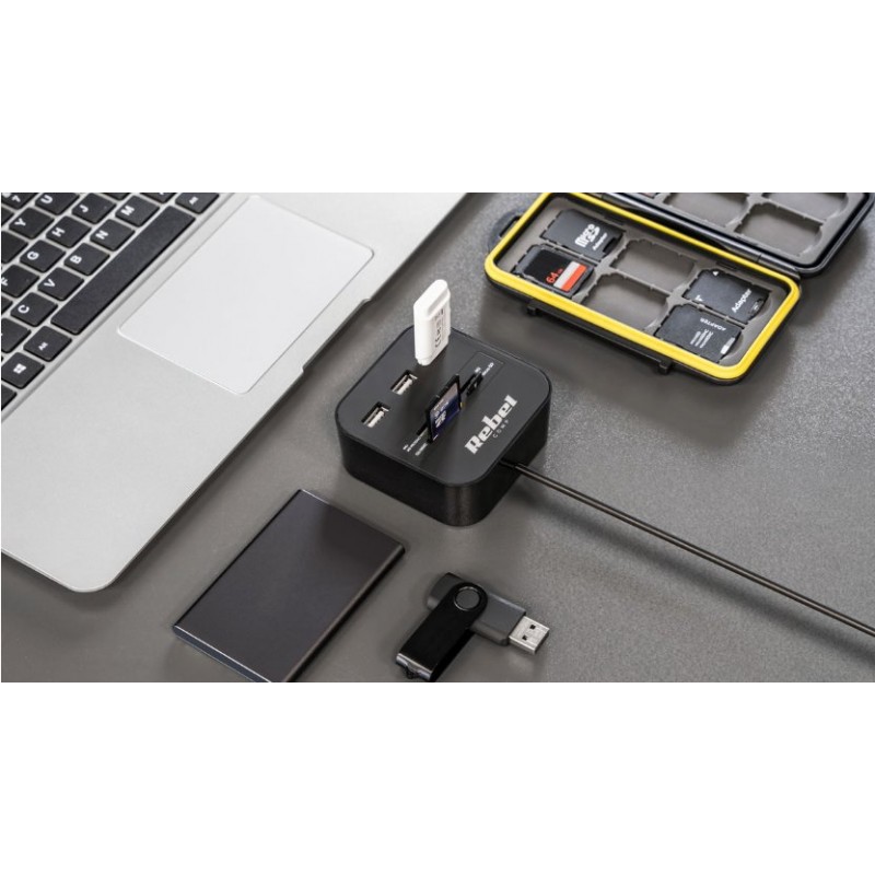 Adapter USB 3.0 Nehol – HUB z czytnikiem kart pamięci, pendrive, laptop i dysk twardy.
