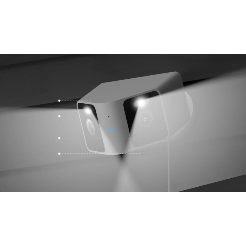 Samsung Smart Projector - nowoczesny projektor z podwójnym obiektywem, idealny do wyświetlania filmów i prezentacji.