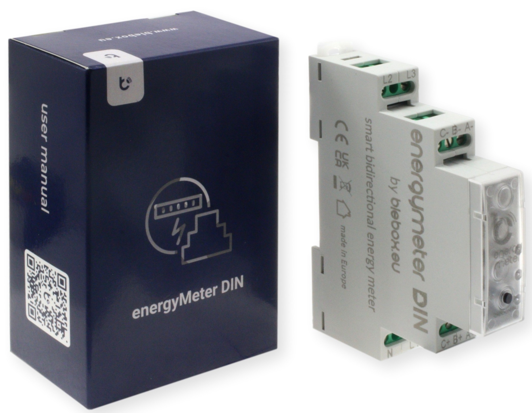 BleBox energyMeter DIN - licznik energii BleBox energyMeter DIN – inteligentny licznik energii WiFi do montażu na szynie DIN, w opakowaniu z instrukcją.