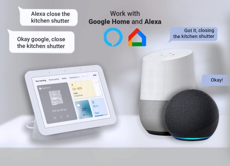 BleBox shutterBox DIN - Google Home i Alexa BleBox shutterBox DIN – integracja z Google Home i Amazon Alexa, sterowanie głosowe urządzeniami smart home.