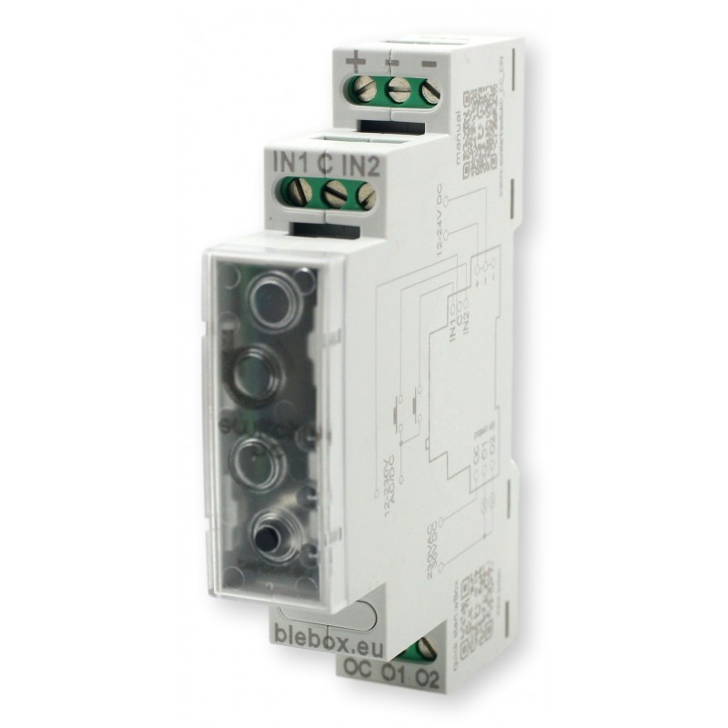 Sterownik WiFi switchBoxD DC DIN - inteligentny podwójny przekaźnik na szynę DIN