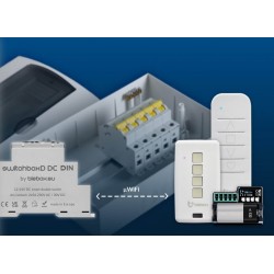 Sterownik WiFi switchBoxD DC DIN - inteligentny podwójny przekaźnik na szynę DIN