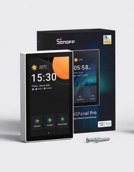 SONOFF NSPanel Pro - Panel Sterowania Domem SONOFF NSPanel Pro – inteligentny panel sterowania domem WiFi/Bluetooth/ZigBee Matter, ekran dotykowy, data, godzina, temperatura.