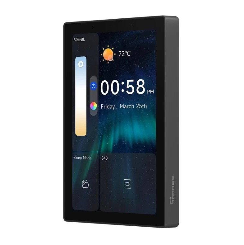 SONOFF NSPanel Pro - czarny panel sterowania SONOFF NSPanel Pro – czarny panel sterowania domem WiFi/Bluetooth/ZigBee Matter. Wyświetla czas, datę i temperaturę.