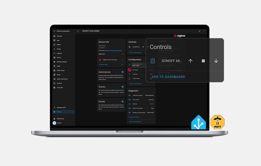 Sonoff MINI-ZBRBS - sterowanie w Home Assistant Sonoff MINI-ZBRBS – inteligentny przełącznik ZigBee w aplikacji Home Assistant, zarządzanie urządzeniem przez USB.