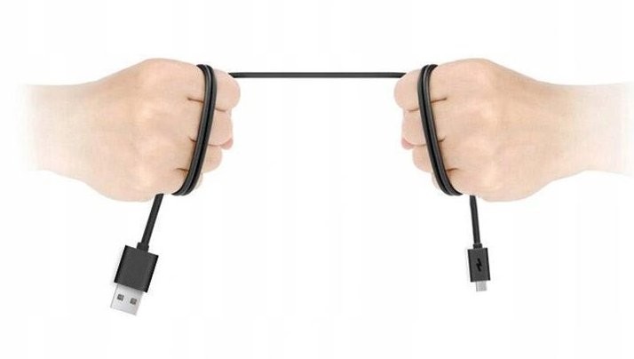 Kabel Ampere Typ C 50cm czarny - wytrzymały kabel USB do Lightning
