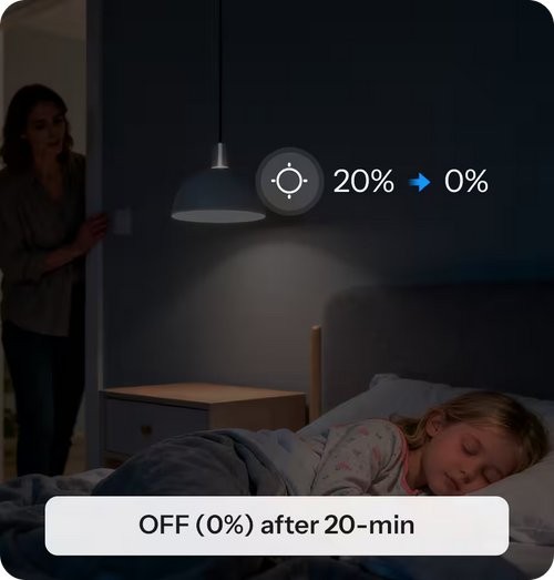 SONOFF MINI-DIM - inteligentny sterownik WiFi Matter, automatyczne zmniejszanie jasności w nocy