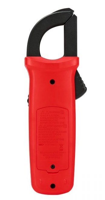 Miernik cęgowy Uni-T UT204+ - czarny clamp meter z ostrzeżeniami bezpieczeństwa