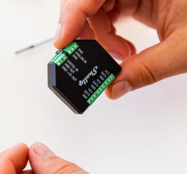 Shelly 1 dodatkowy moduł Shelly Plus Add-on - mały moduł elektroniczny z złączami pinów