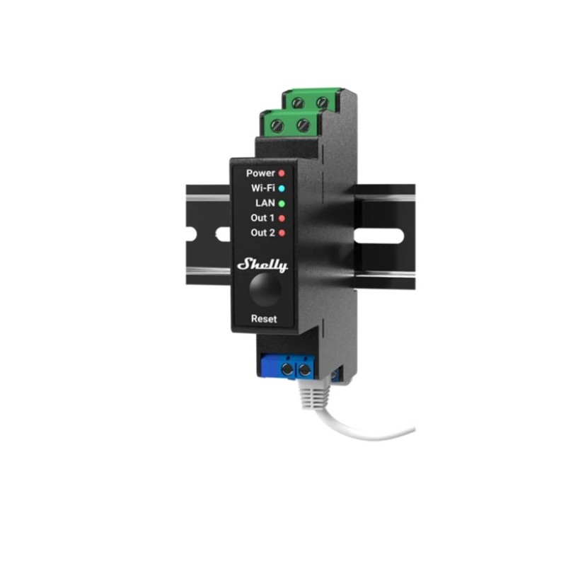 Shelly Pro 2PM - przekaźnik WiFi z pomiarem mocy