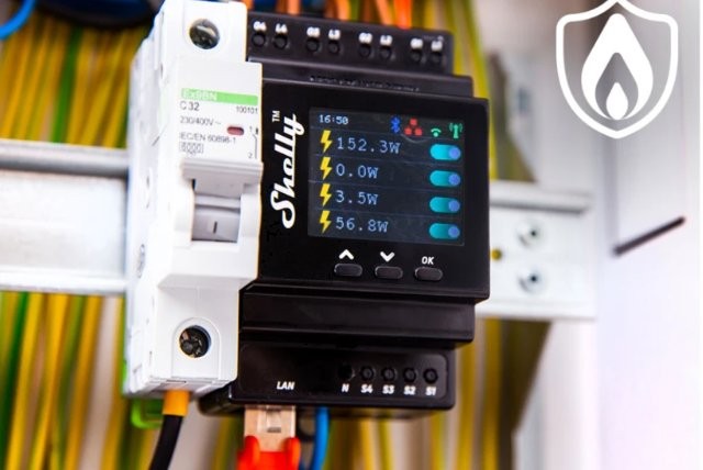 Shelly Pro Dimmer 2PM Shelly Pro Dimmer 2PM - inteligentny przekaźnik z wyświetlaczem LCD, Bluetooth i WiFi