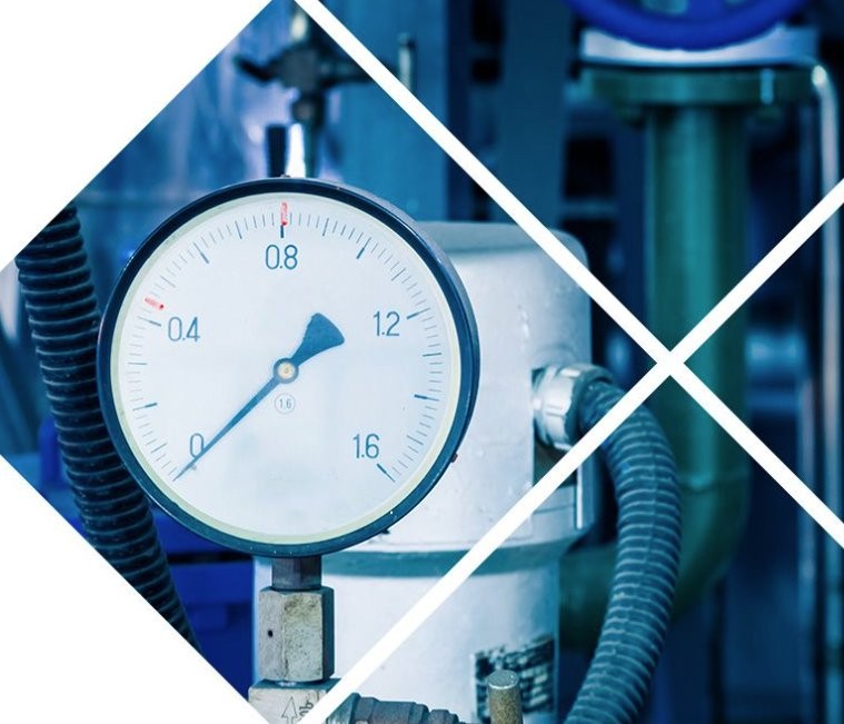 Shelly GAS - CNG manometr przemysłowy do pomiaru ciśnienia gazu