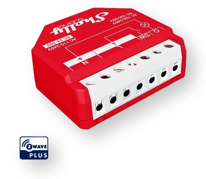 Przełącznik zasilania Shelly Qubino Wave 1PM, Z-Wave Plus, AC 110-240V, DC 24-240V