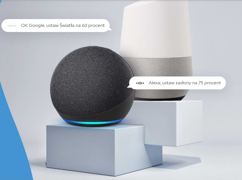 Shelly BLU Gateway - inteligentne głośniki Google Nest Hub i Amazon Echo