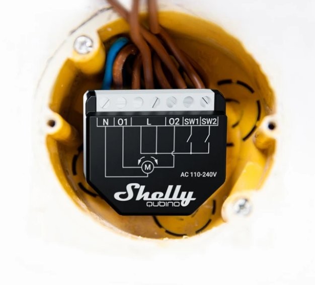 Shelly Qubino Wave Shutter - moduł elektroniczny do montażu w gniazdo elektryczne