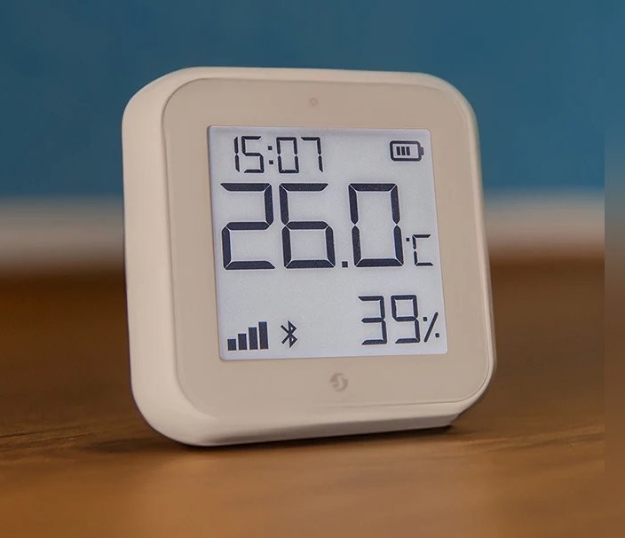 Shelly H&T Gen3 Ivory - czujnik temperatury i wilgotności z wyświetlaczem LCD