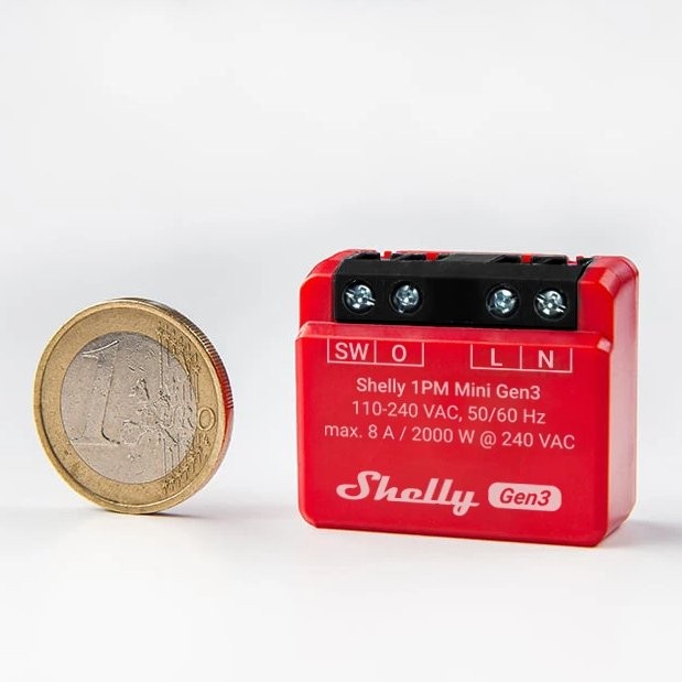 Shelly 1PM Mini Gen3 Shelly 1PM Mini Gen3 - kompaktowy regulator mocy z napięciem 110-240 VAC