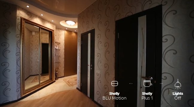 Shelly BLU Motion - czujnik ruchu Bluetooth z pomiarem lux w korytarzu