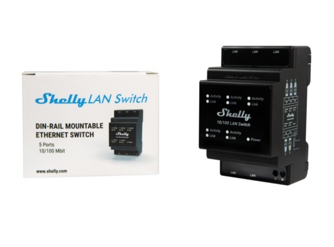 Shelly.LAN Switch Shelly LAN Switch - czarny przełącznik Ethernetowy 5-portowy marki Shelly