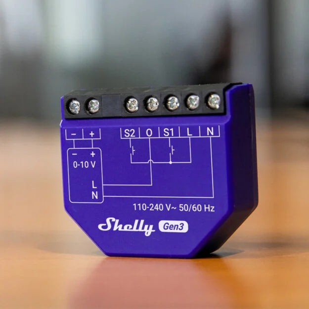 Shelly Dimmer 0/1-10V PM Gen3 Shelly Dimmer 0/1-10V PM Gen3 - moduł sterowania światłem, 110-240 V~ 50/60 Hz