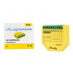 Shelly Plus RGBW PM - inteligentny sterownik taśm LED RGBW z pomiarem mocy