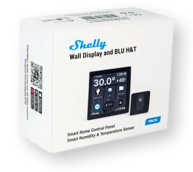 Shelly Wall Display - panel sterowania domem z wyświetlaczem i czujnikiem wilgotności i temperatury