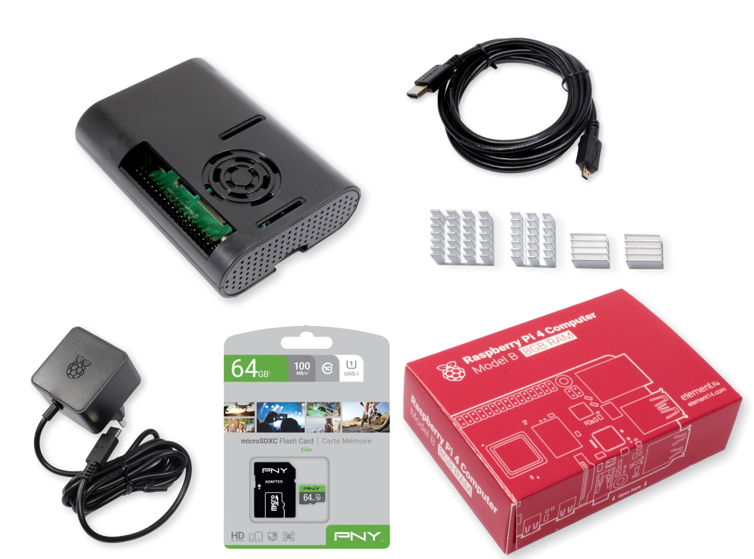 Zestaw Raspberry Pi 4 Model B z 8 GB pamięci RAM, kompletny zestaw do projektów edukacyjnych i hobbystycznych