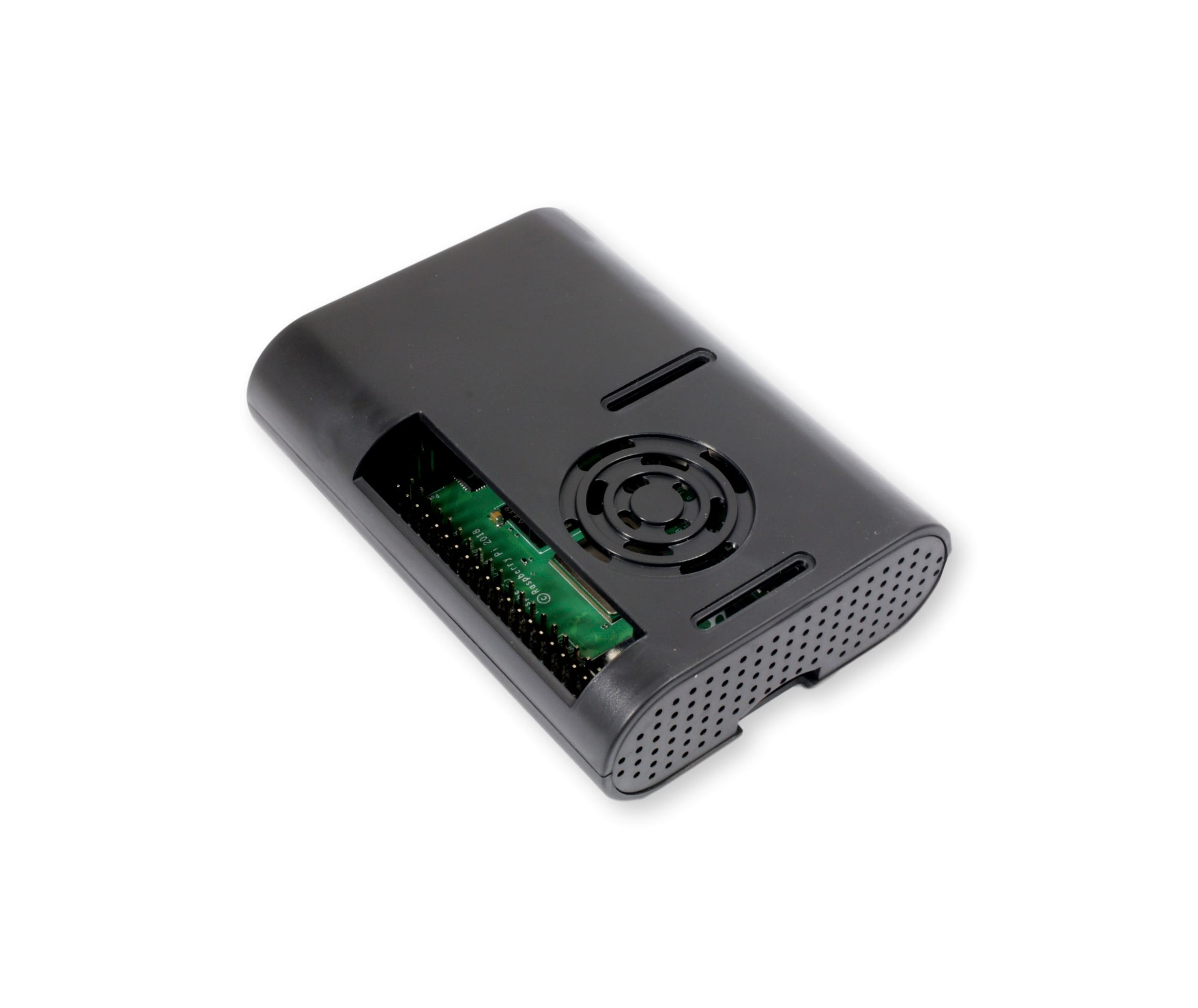 Zestaw Raspberry Pi4B 8GB w czarnej, plastikowej obudowie z układem scalonym Raspberry Pi 2016