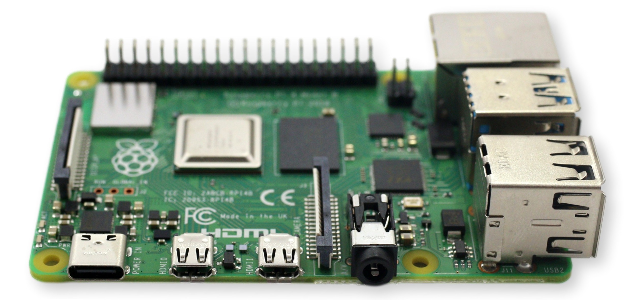 Raspberry Pi 4 Model B - 8GB, komputer single-board z portami HDMI, USB i gniazdem zasilania