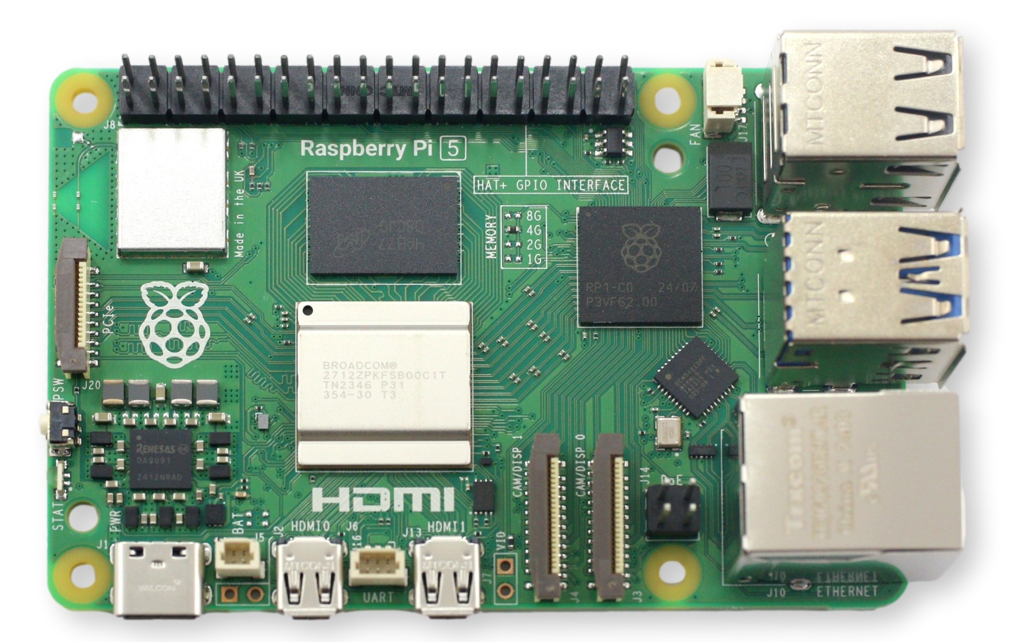 Raspberry Pi 5 Raspberry Pi 5 - komputer single-board z portami USB, HDMI, Ethernet i GPIO