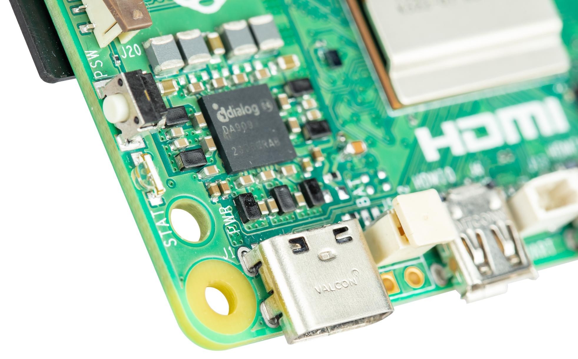 Raspberry Pi5 2GB RAM - widok płyty PCB z portami USB, HDMI i elementami elektronicznymi