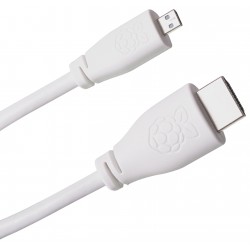 RPi4 official microHDMI-HDMI kabel 2m biały