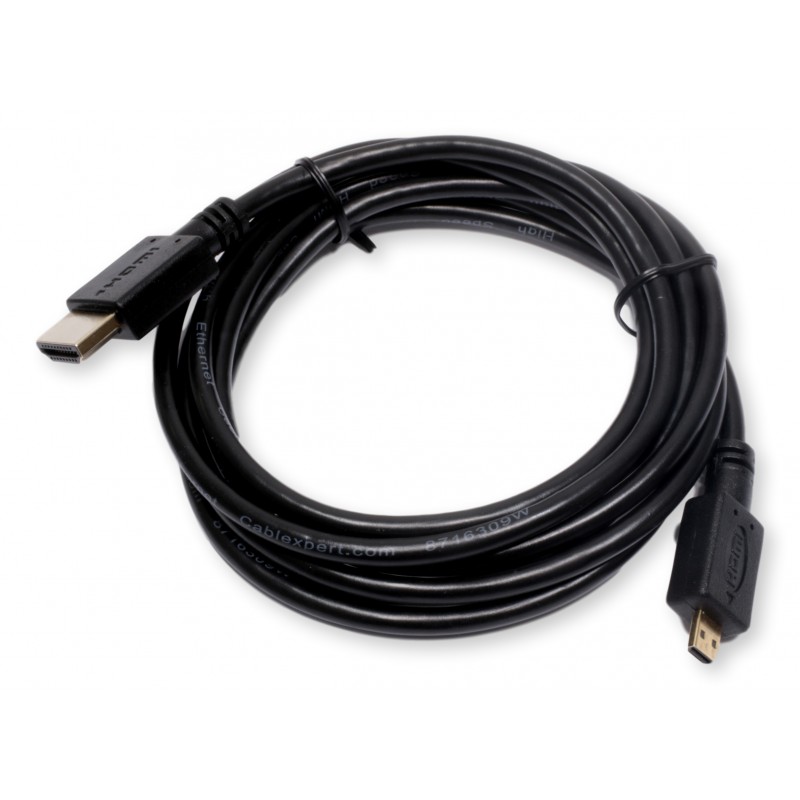 Kabel HDMI - microHDMI 4K 1.8m pozłacane