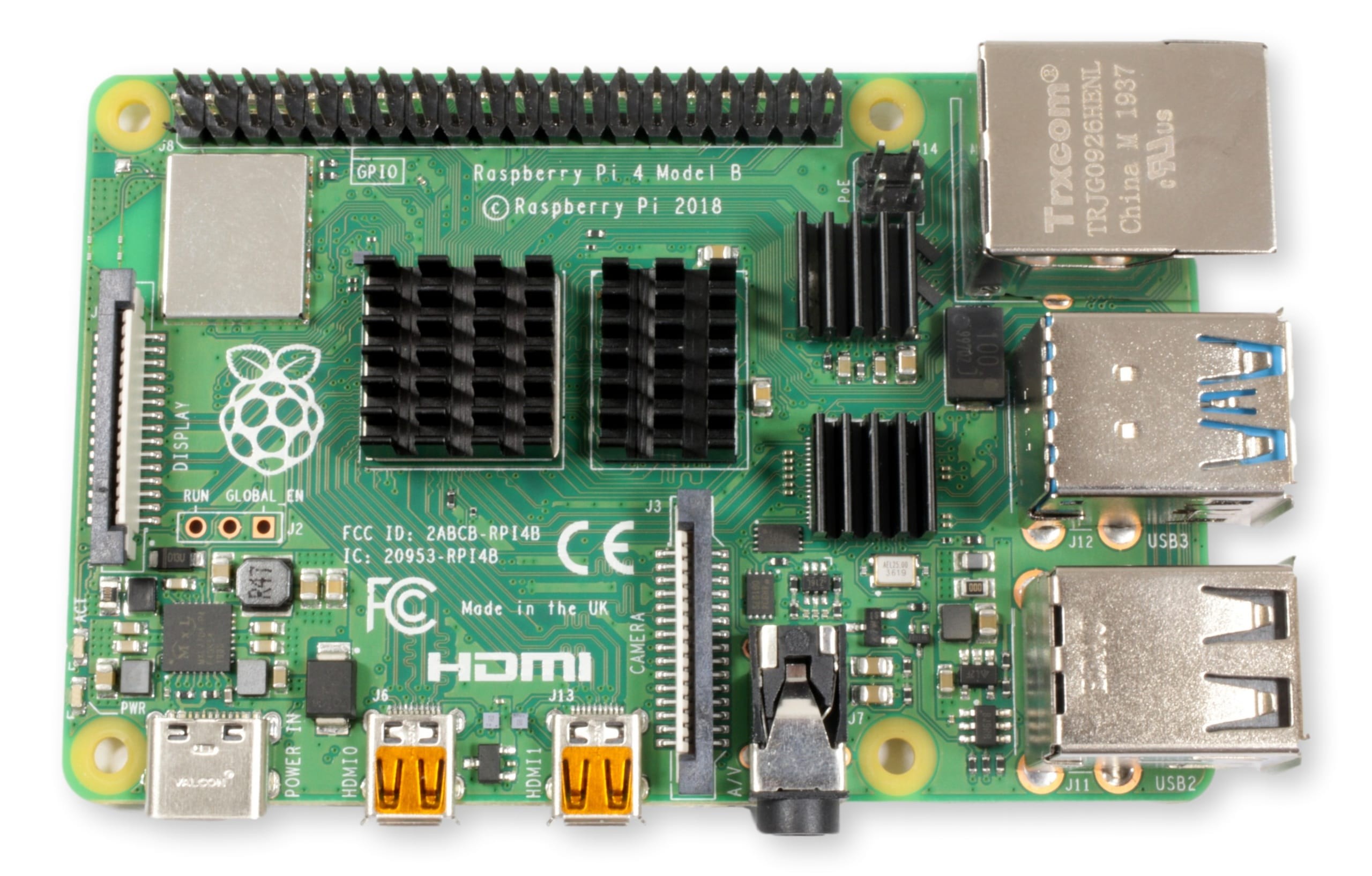 Płyta Raspberry Pi 4 Model B - komputer single-board z portami USB, HDMI, Ethernet i GPIO