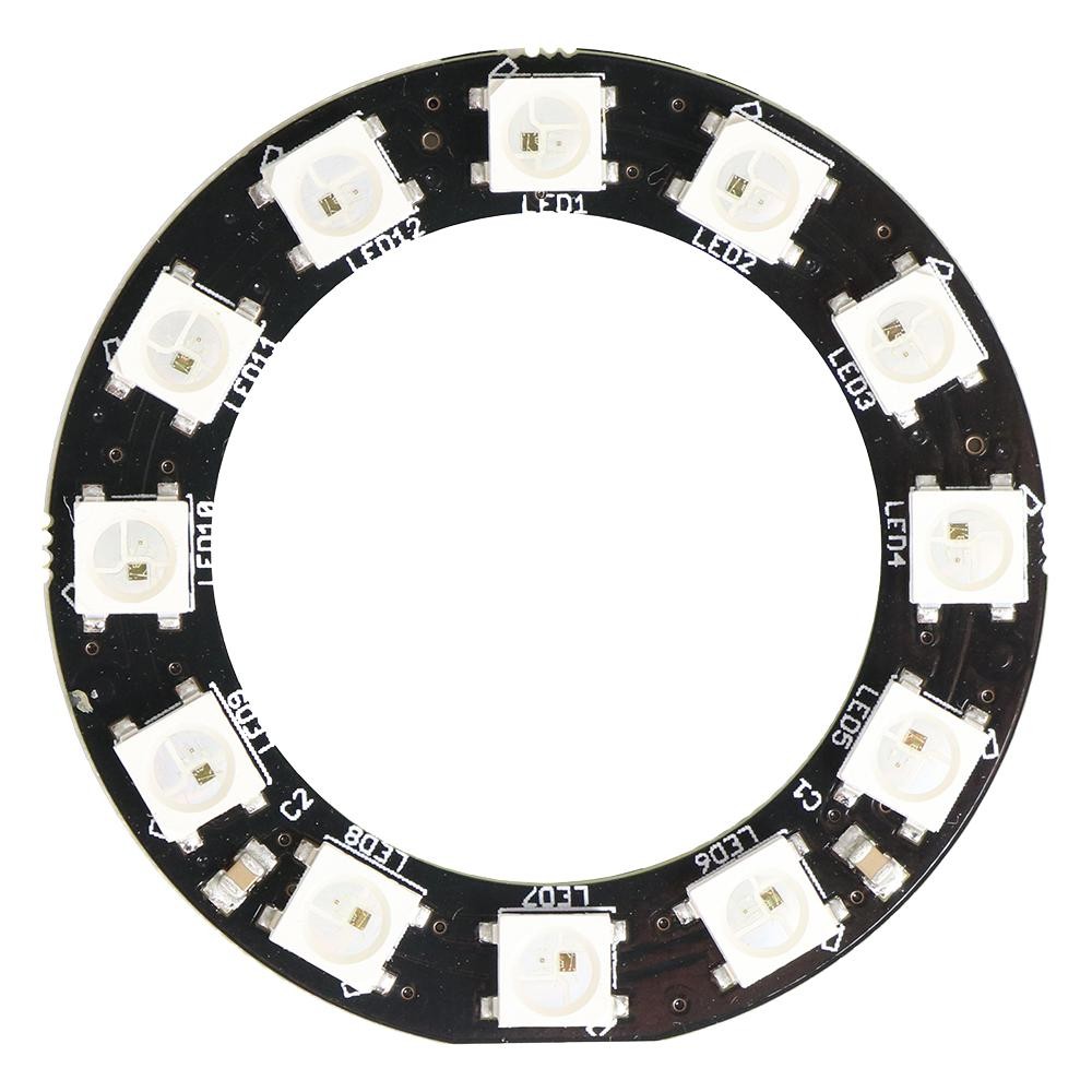 micro:bit ZIP Arc - 12 diod LED RGB 12 diod LED RGB ZIP na płycie drukowanej, okrąg 360 stopni