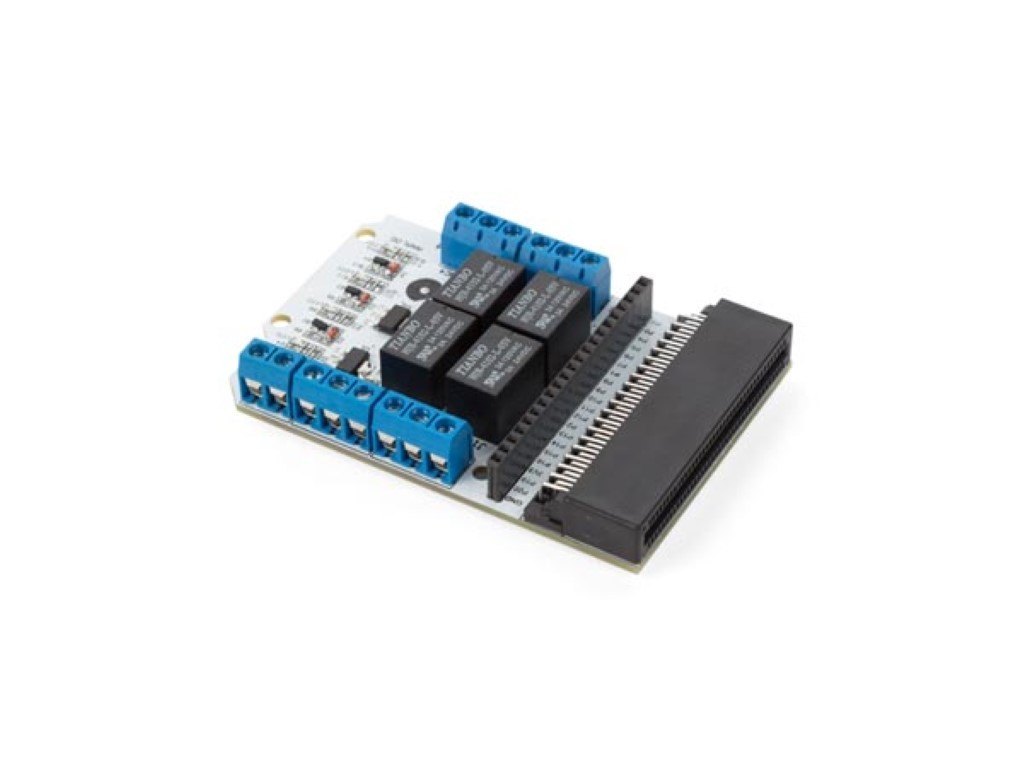 Moduł 4-kanałowy przełącznika do microbit, cztery relaisy, złącza krokwiowe