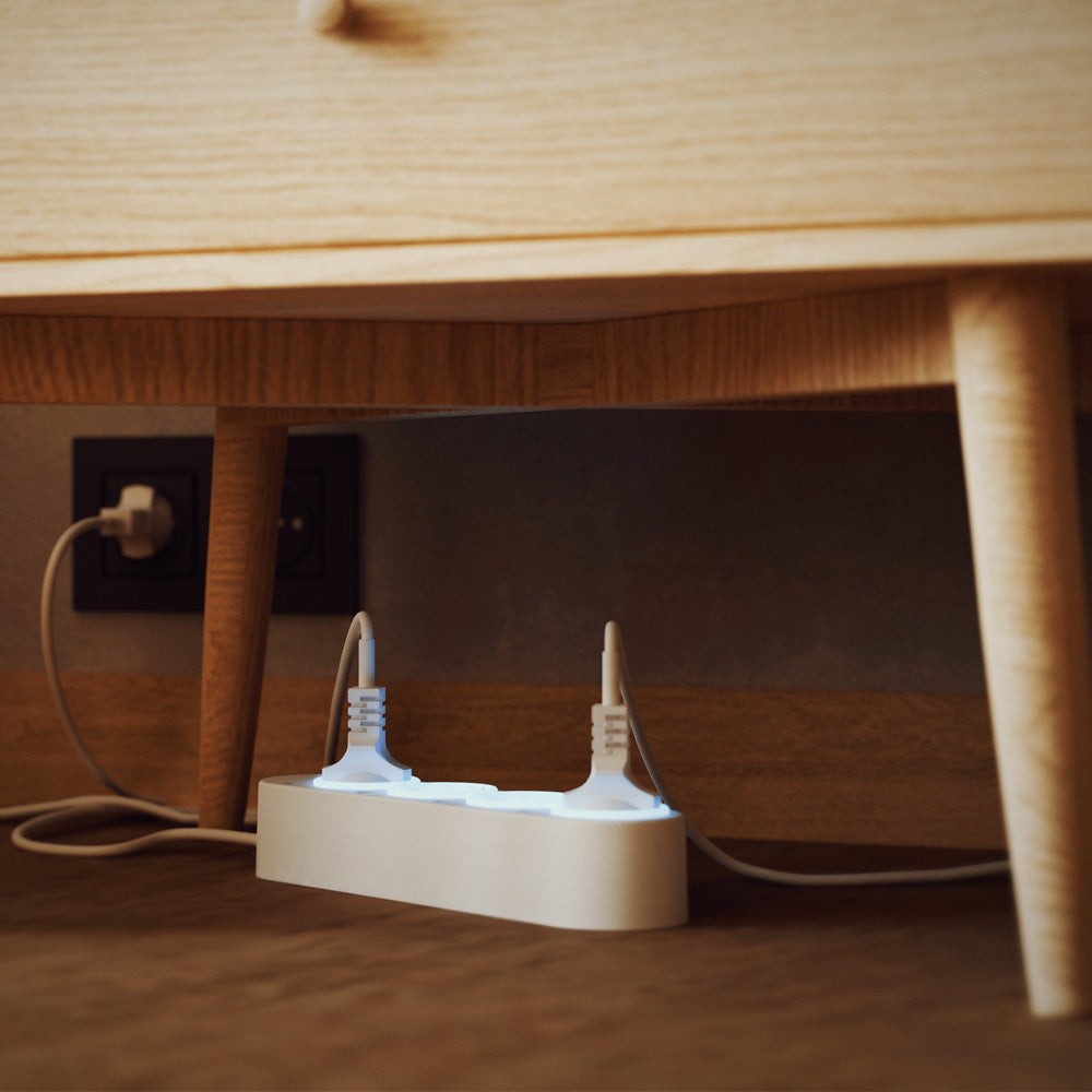 Shelly Power Strip 4 Gen4 - biały adapter do zasilania z dwoma wtyczkami
