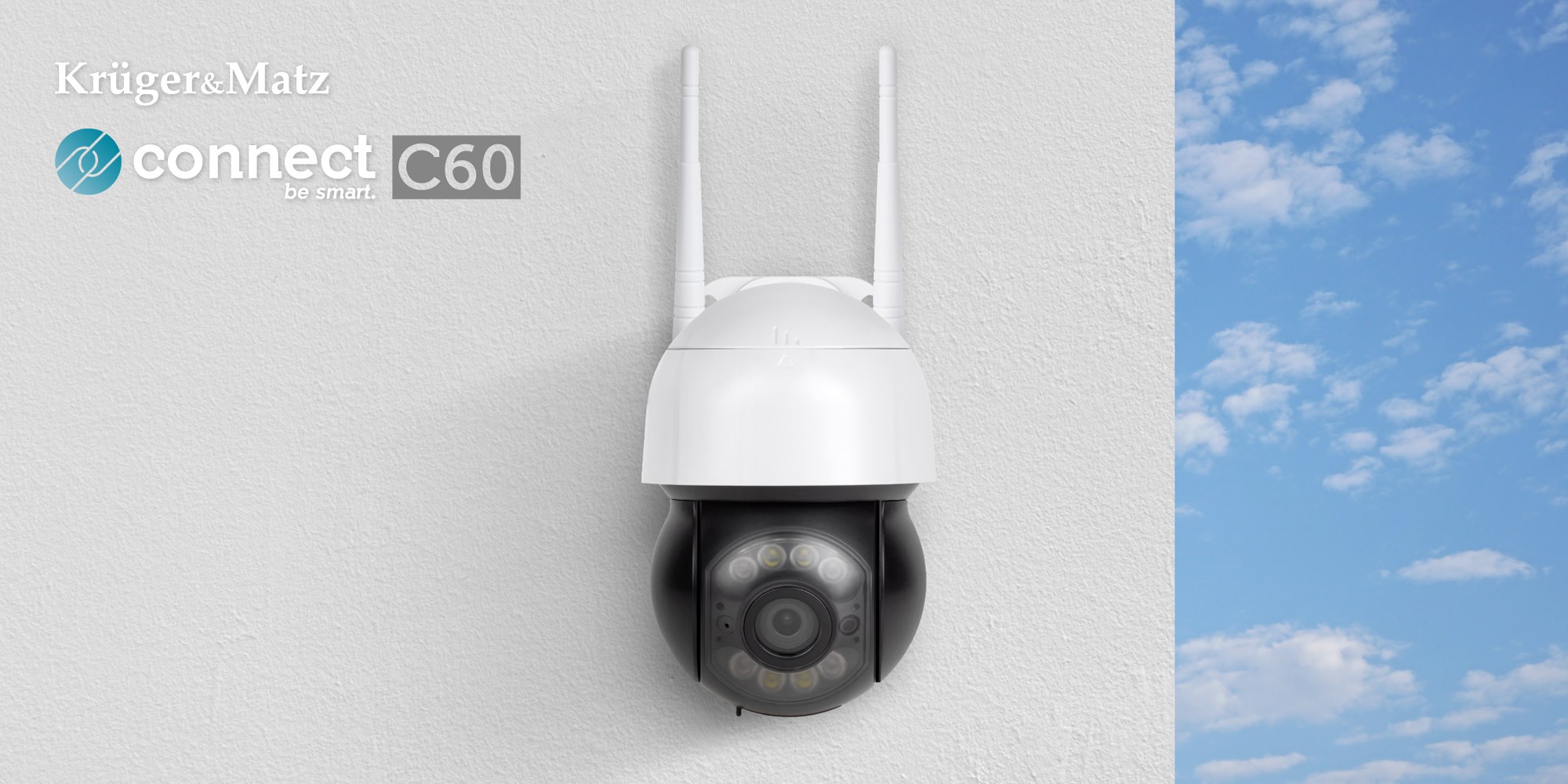 Kruger&Matz Connect C60 kamera WiFi Kamera Wi-Fi Kruger&Matz Connect C60 Tuya - bezprzewodowa kamera bezpieczeństwa z detekcją ruchu