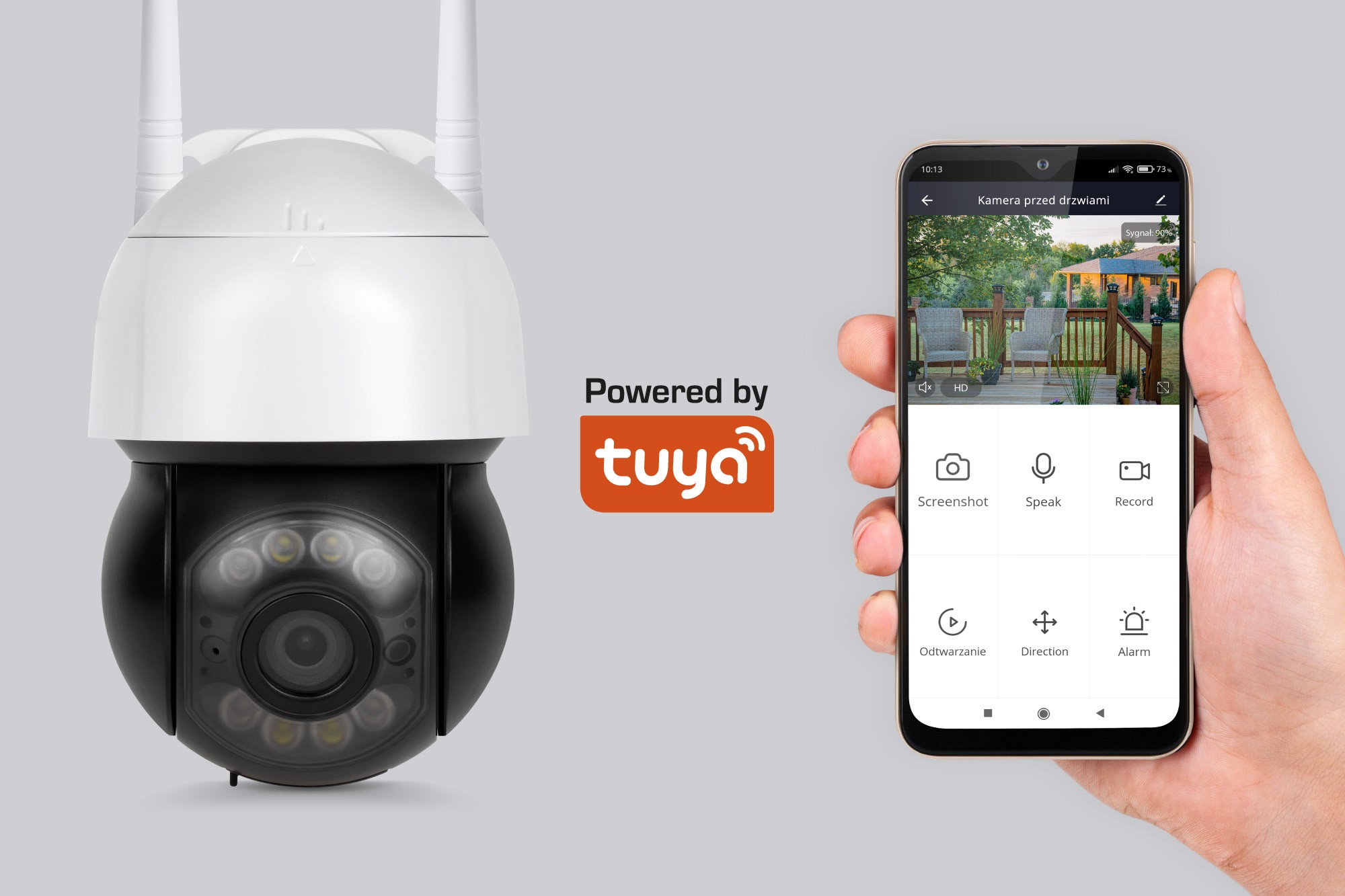 Kruger&Matz Connect C60 - monitorowanie w czasie rzeczywistym Kamera Wi-Fi Kruger&Matz Connect C60 Tuya - bezprzewodowa kamera CCTV z detekcją ruchu i trybem nocnym