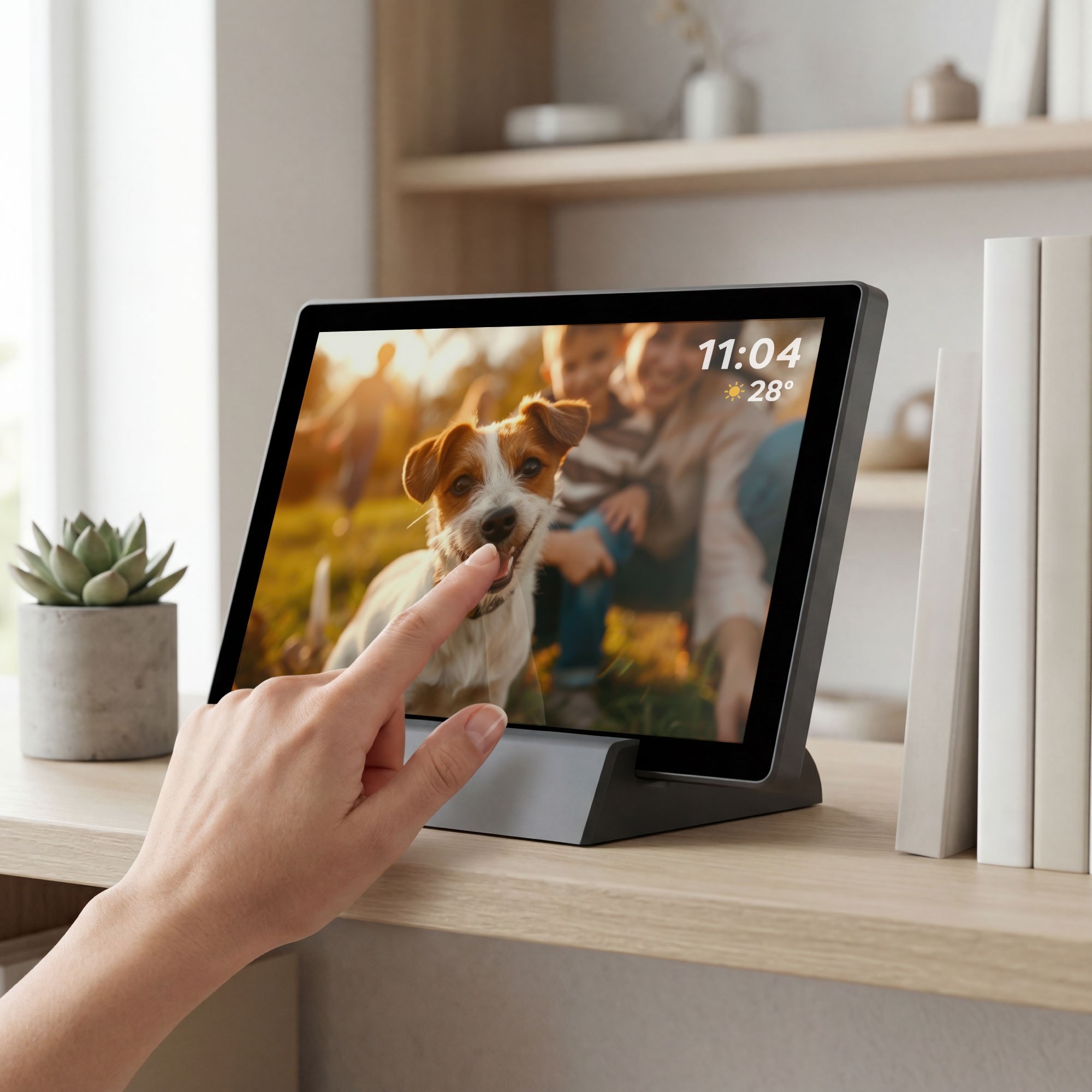 Cyfrowa ramka do wyświetlania zdjęć i filmów, ekran IPS 10,1", Wi-Fi, akumulator 5000 mAh